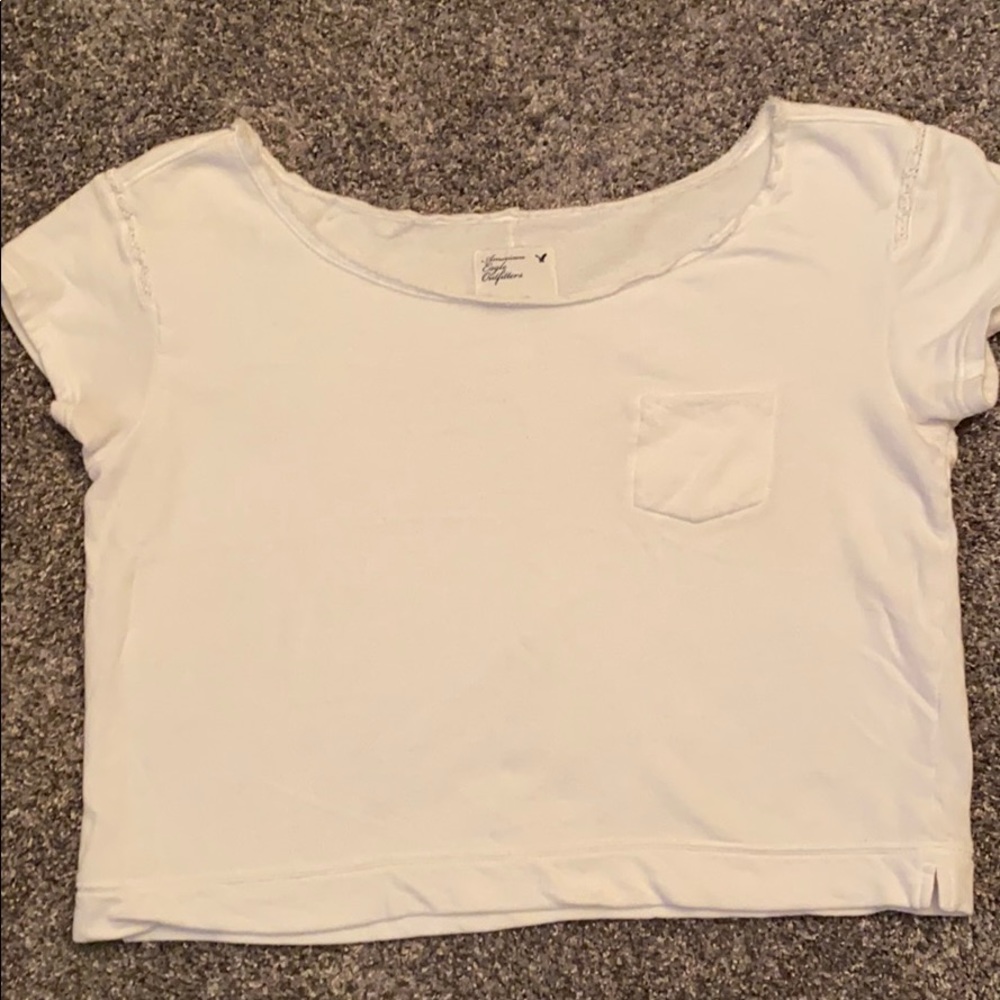 American Eagle White Crop Sweater- XL